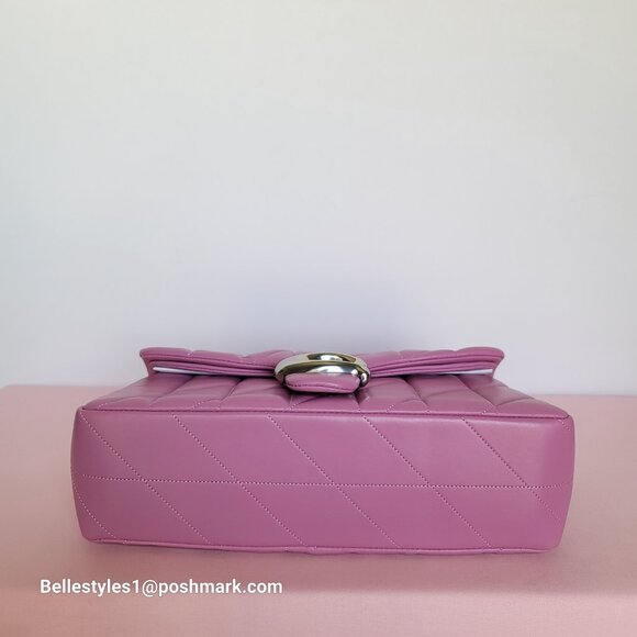 COACH Tabby 26 Quilted Smooth Nappa Leather MEDIUM Shoulder Bag - Fuchsia color⭐ - Picture 9 of 16